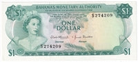 Bahamas 1968 1 Dollar Note, Pick #27a, UNC