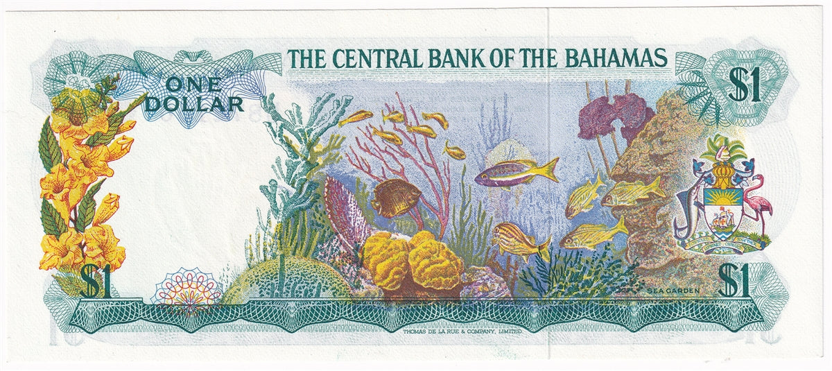 Bahamas 1974 1 Dollar Note, Pick #35a Donaldson, UNC
