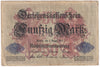 Germany 1914 50 Mark Note, Pick #49b F