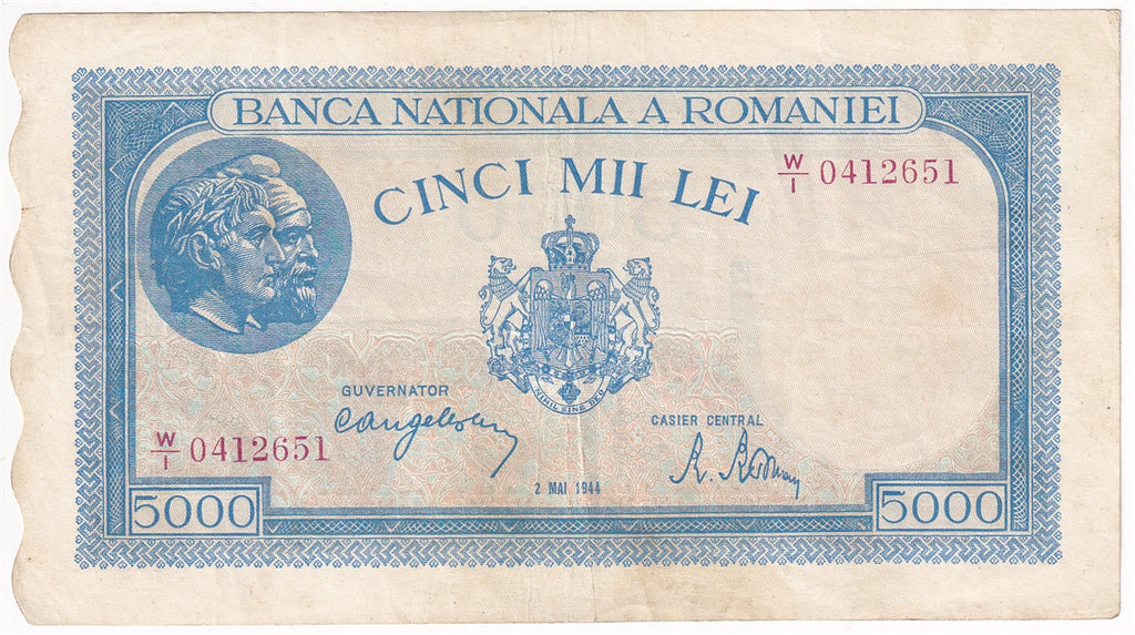 Romania Note Pick #55 5000 Lei VF-EF