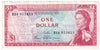 East Caribbean States 1965 1 Dollar Note, Pick #13b, Signature 3, VF