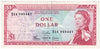 East Caribbean States 1965 1 Dollar Note, Pick #13b, Signature 3, EF