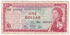 East Caribbean States 1965 1 Dollar Note, Pick #13d, Signature 5, F-VF