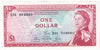East Caribbean States 1965 1 Dollar Note, Pick #13d, Signature 5, EF-AU
