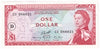 East Caribbean States 1965 1 Dollar Note, Pick #13i D Overprint, AU-UNC