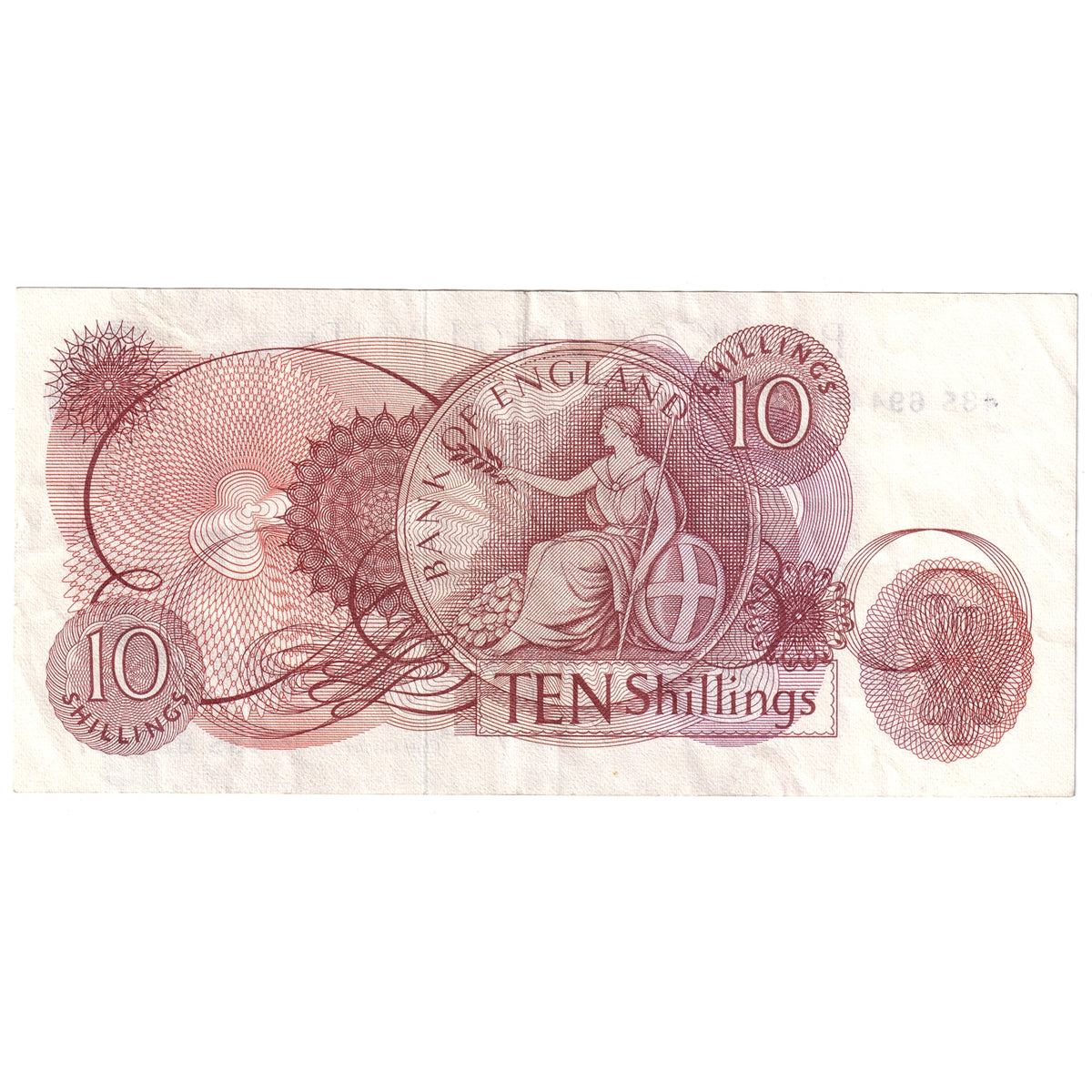Great Britain 1967 10 Shilling Note, BE38c, EF