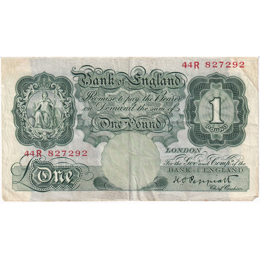 Great Britain 1934 1 Pound Note, BE45c, VF