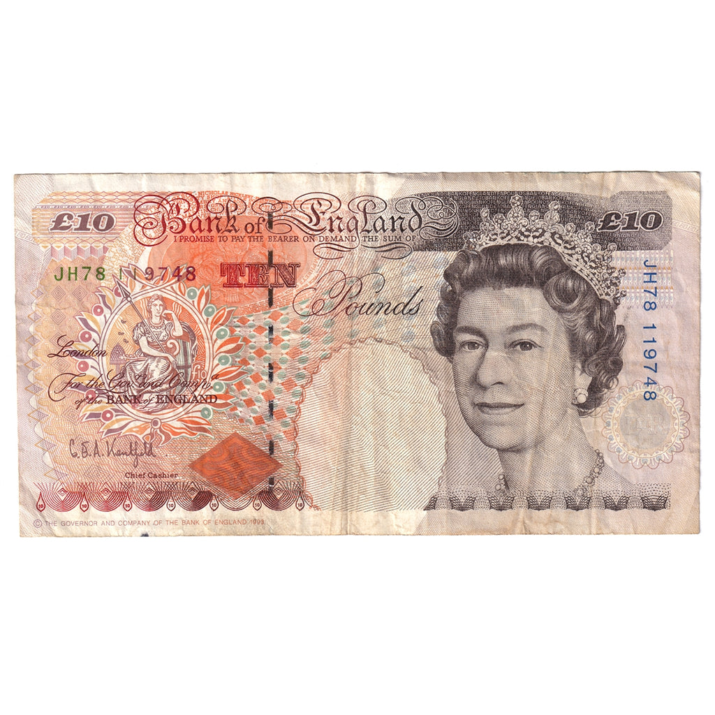 Great Britain 1993 10 Pound Note, BE168c, VF