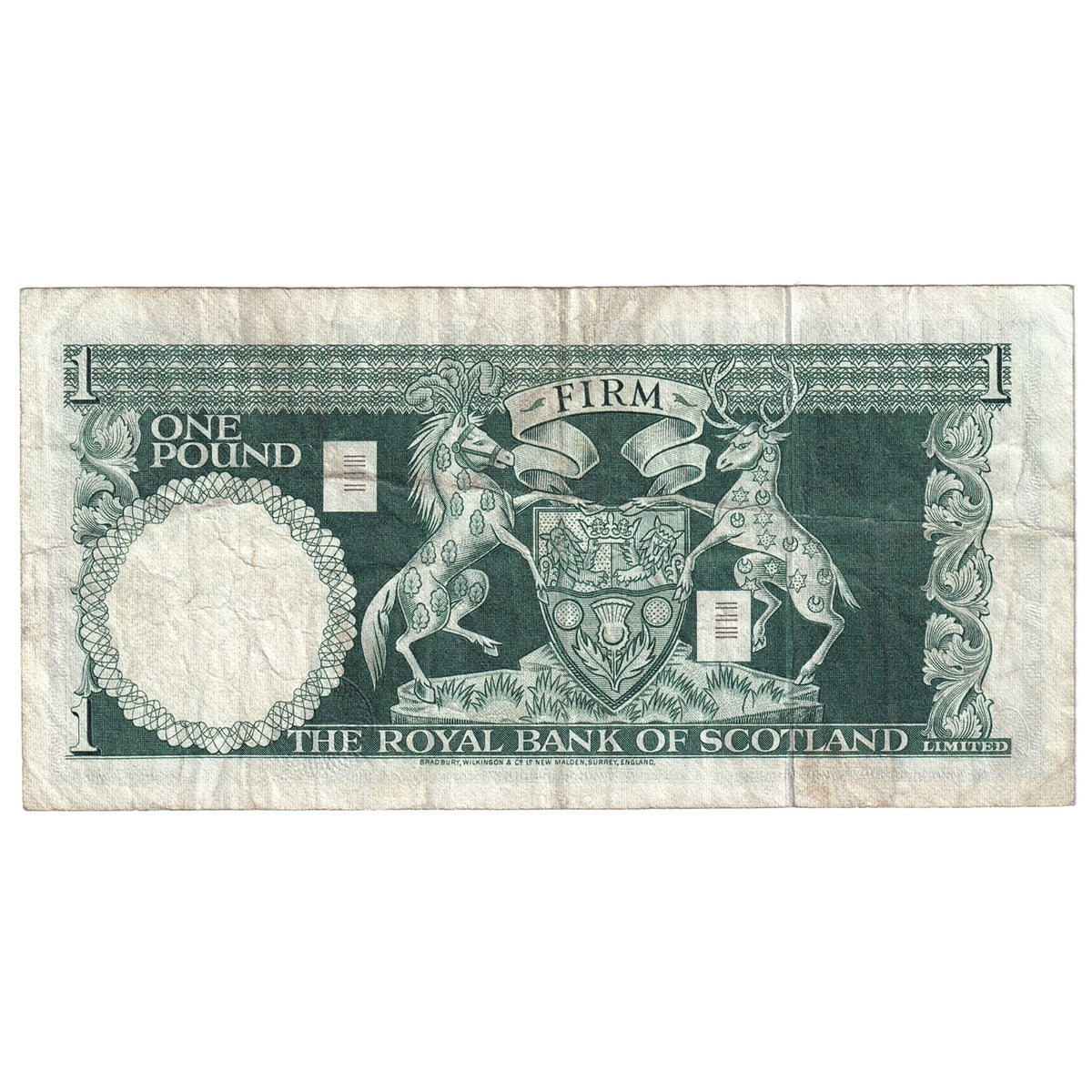 Scotland 1969 Royal Bank of Scotland 1 Pound Note, SC814a, VF