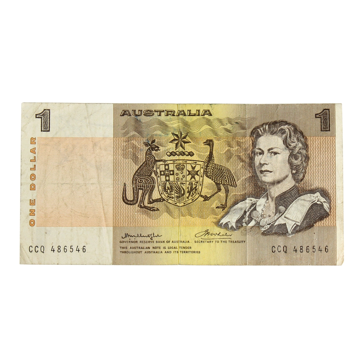 Australia 1976 1 Dollar Note, Pick #42b1, VF