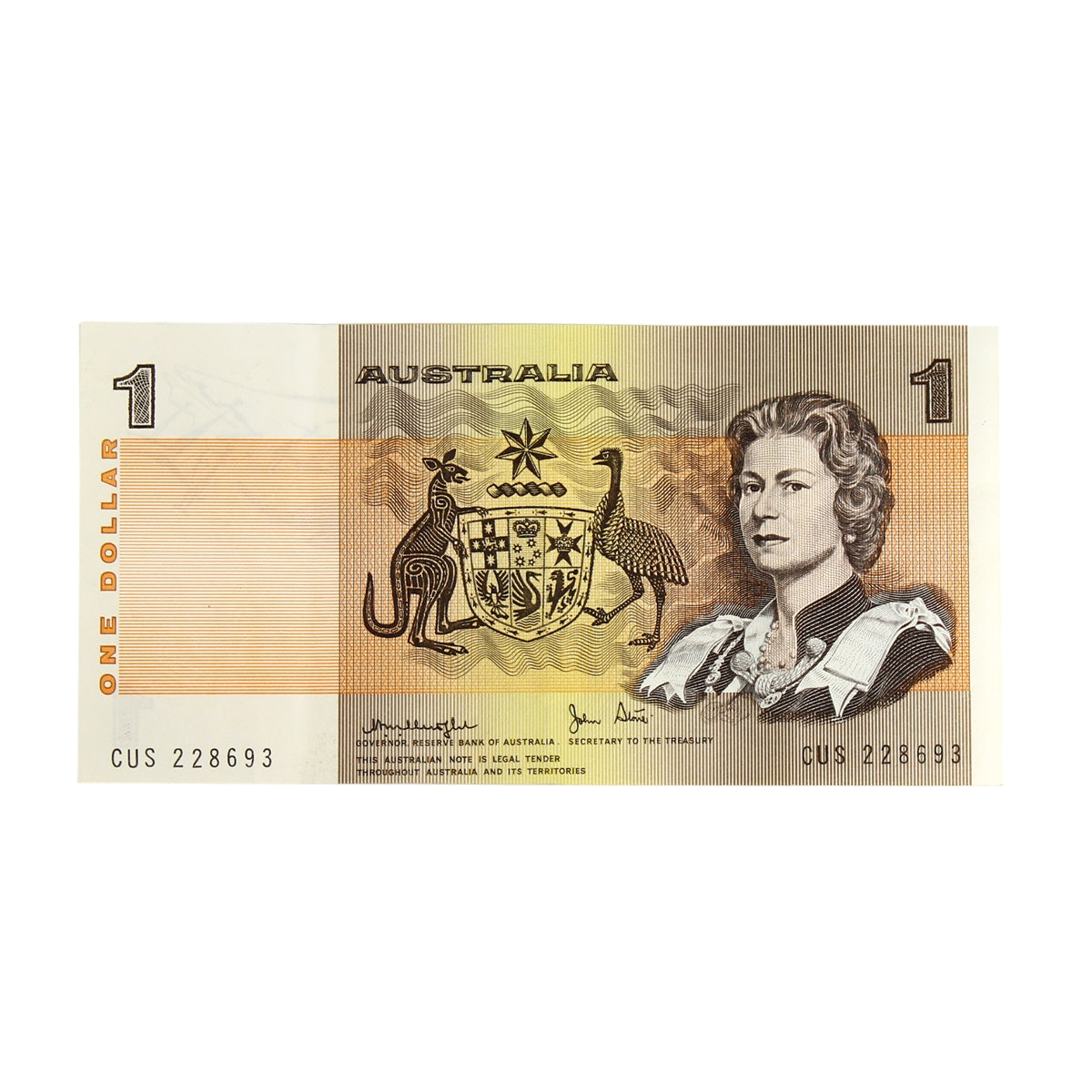 Australia 1979 1 Dollar Note, Pick #42c, EF