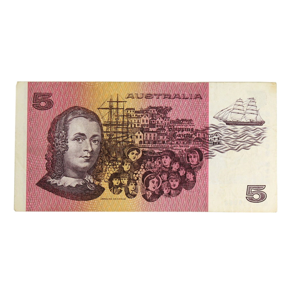 Australia 1985 5 Dollar Note, Pick #44e, VF
