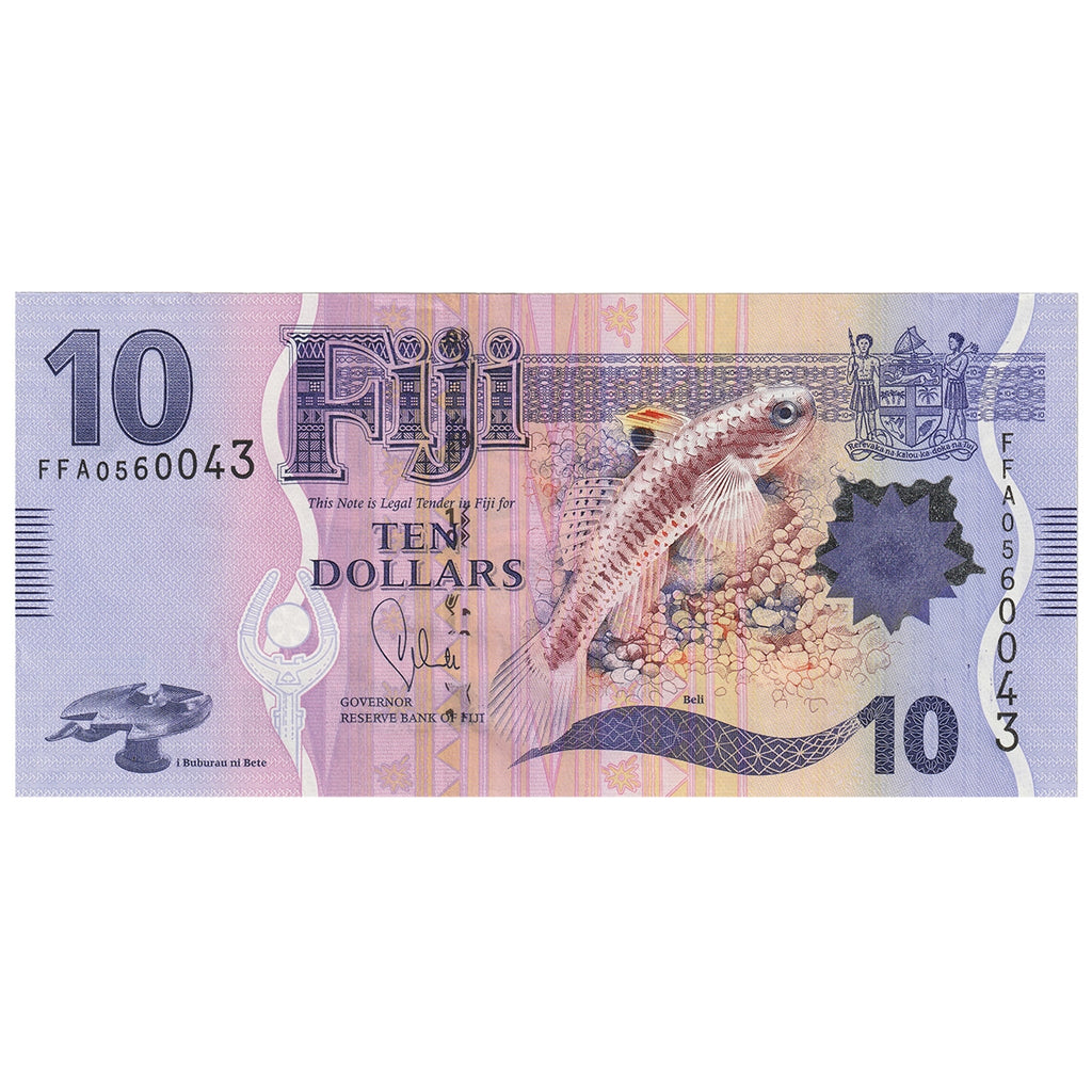 Fiji 2013 10 Dollar Note, Pick #116a, UNC
