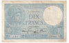 France Note 1939 10 Francs, VF