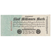 Germany 1923 5 Millionen Mark, Pick #95, VF-EF
