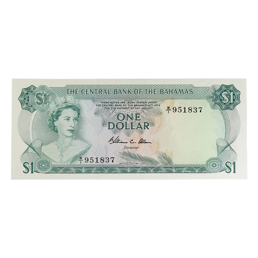 Bahamas 1974 1 Dollar Note, Pick #35b, Allen, UNC