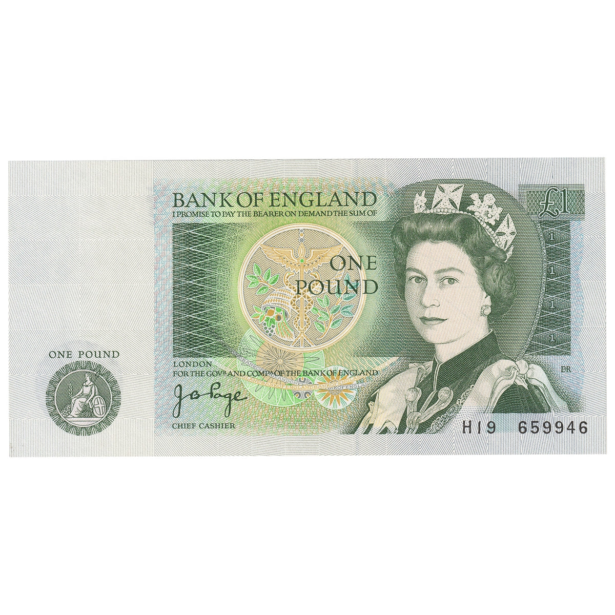 Great Britain 1 Pound Note, Pick #377a, UNC