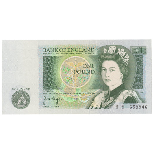 Great Britain 1 Pound Note, Pick #377a, UNC