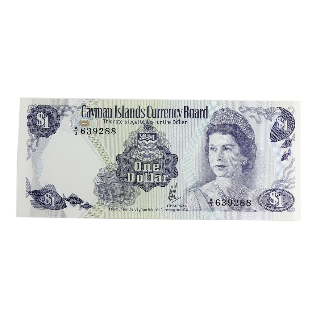 Cayman Islands 1974 1 Dollar, Pick #5a, UNC