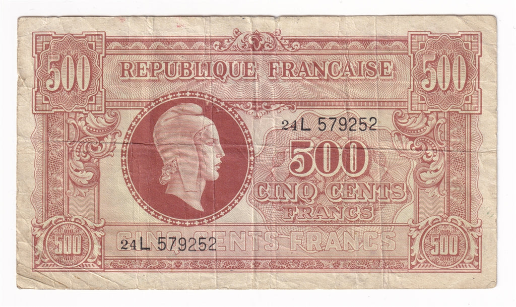 France Note 1944 500 Francs, F