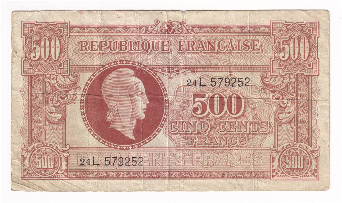 France Note 1944 500 Francs, F