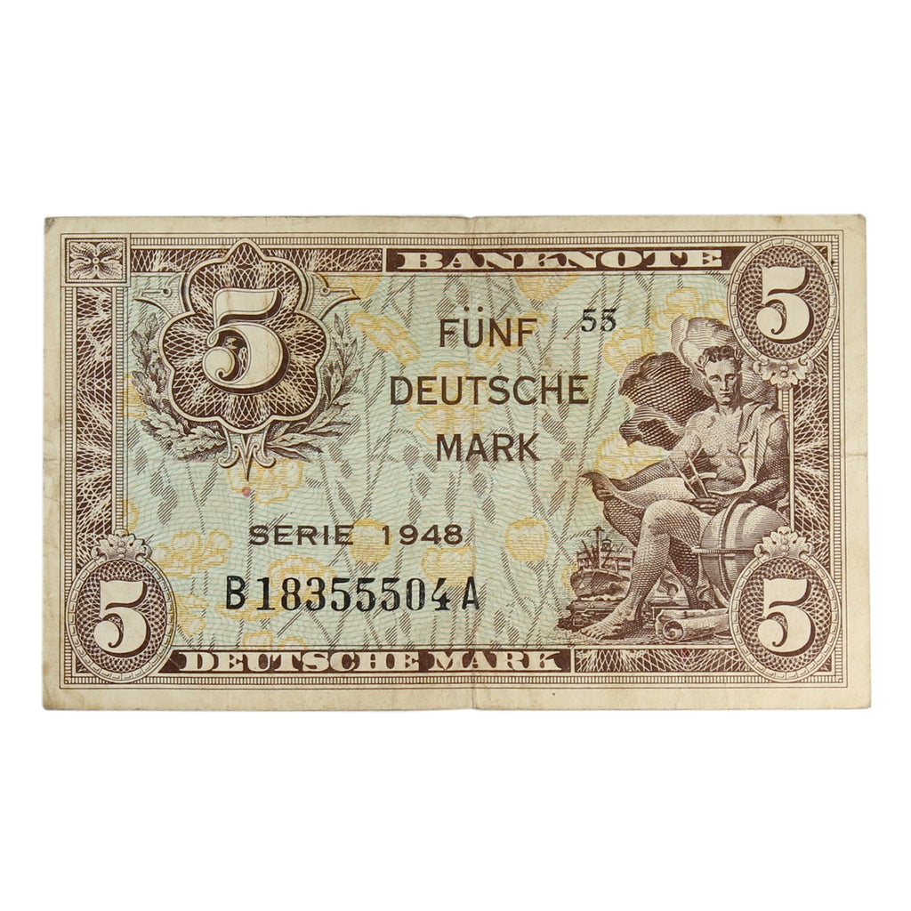 Germany 1948 5 Deutsche Mark Note, Pick #4a, VF