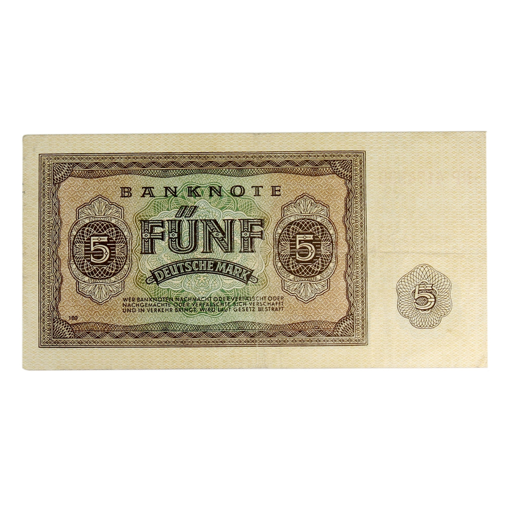 Germany 1948 5 Deutsche Mark Note, Pick #11b, 7 Digits, VF