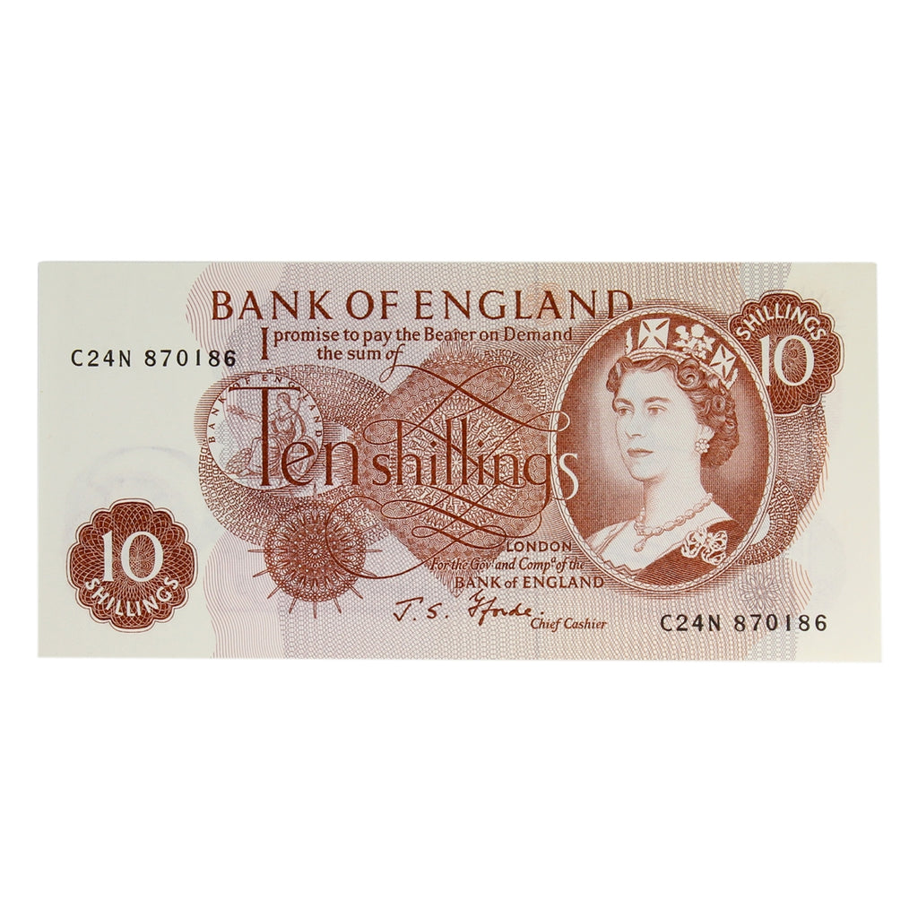 Great Britain 1967 10 Shilling Note, BE39c, UNC