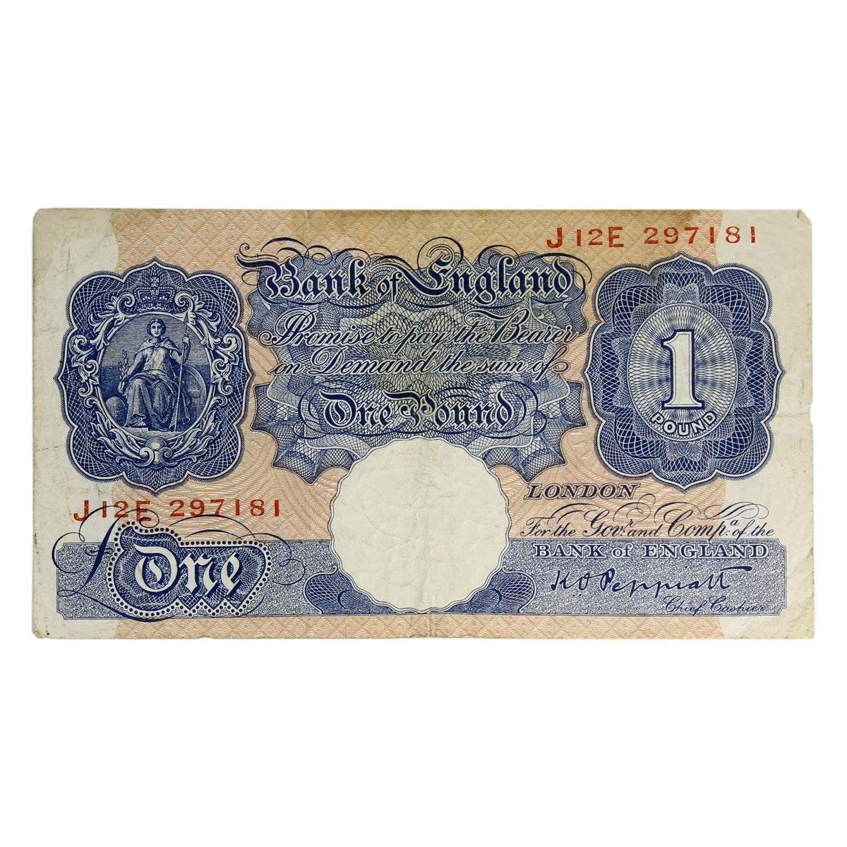 Great Britain 1940 1 Pound Note, BE47g, VF