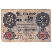 Germany 1908 20 Mark Note, F