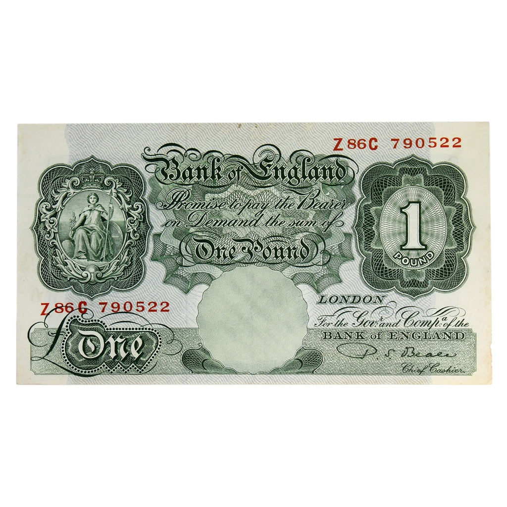 Great Britain 1950 1 Pound Note, BE54g, EF