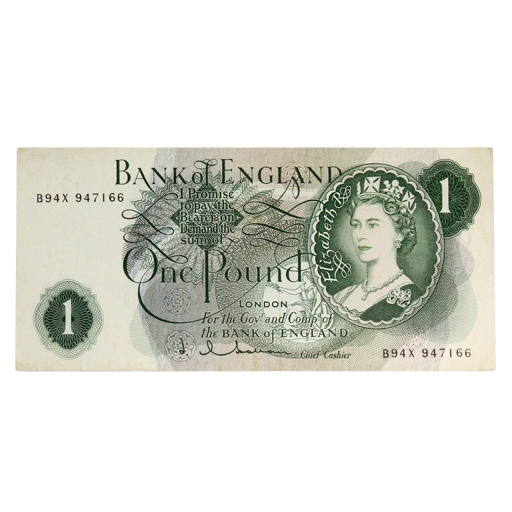 Great Britain 1963 1 Pound Note, BE64c, EF-AU