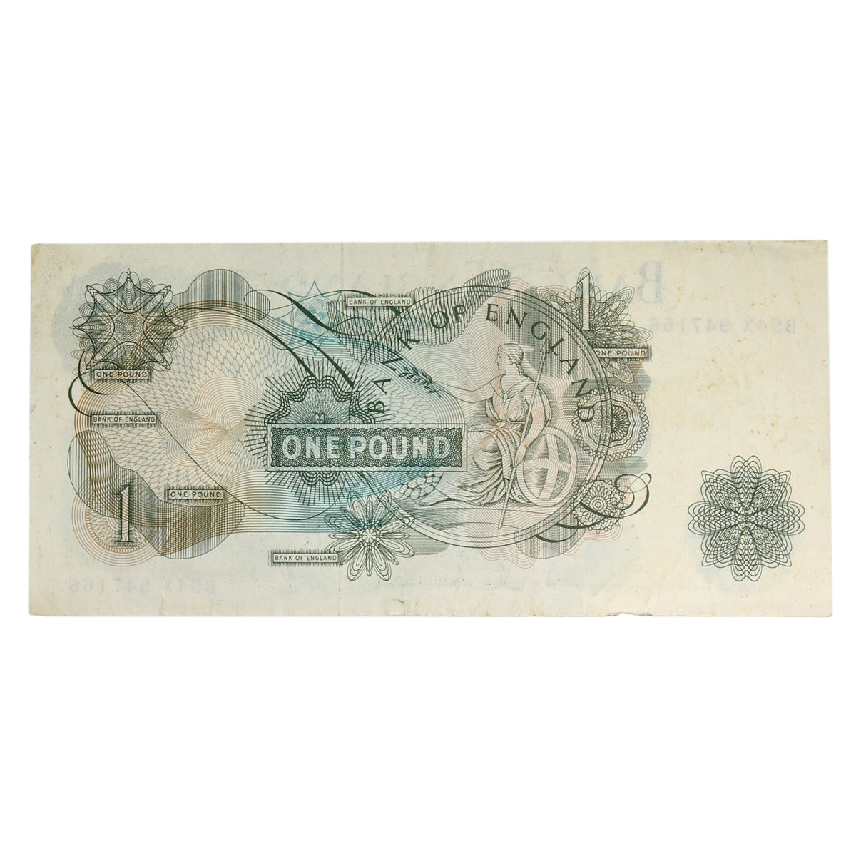 Great Britain 1963 1 Pound Note, BE64c, EF-AU