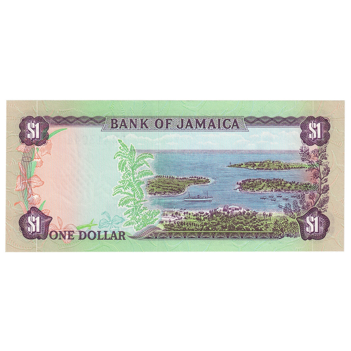 Jamaica 1970 1 Dollar Note, Pick #59a, UNC
