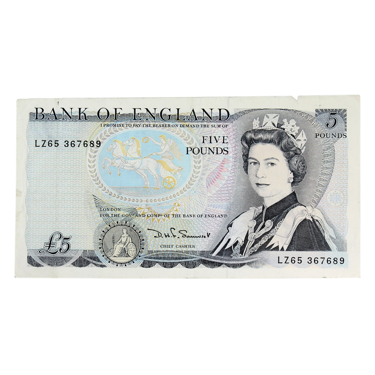 Great Britain 1981 5 Pound Note, BE87c, LZ__, VF
