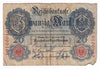 Germany 1914 20 Mark Note, F (Damaged)