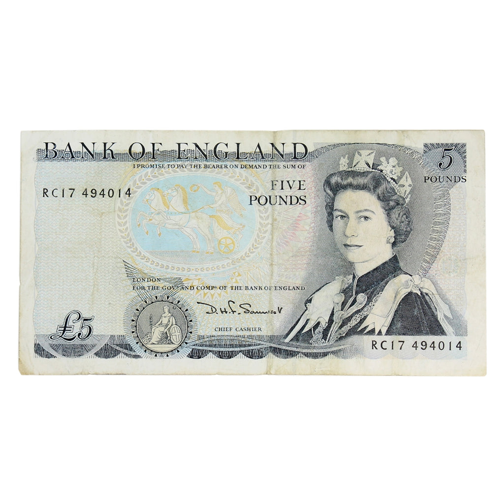 Great Britain 1987 5 Pound Note, BE116b, VF
