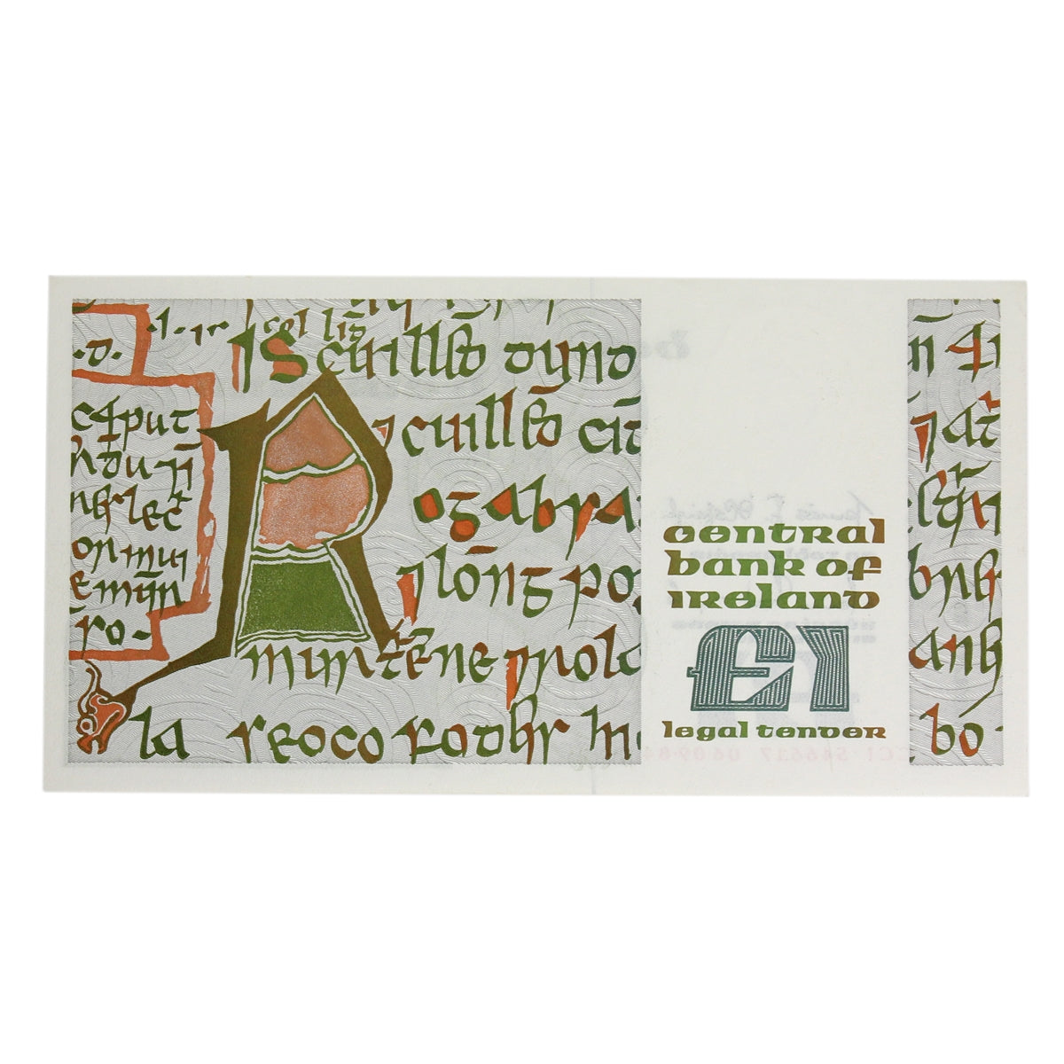 Ireland 1984 1 Pound Note, E138, UNC