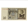 Germany 1939 20 Reichsmark Note, Pick #185, VF