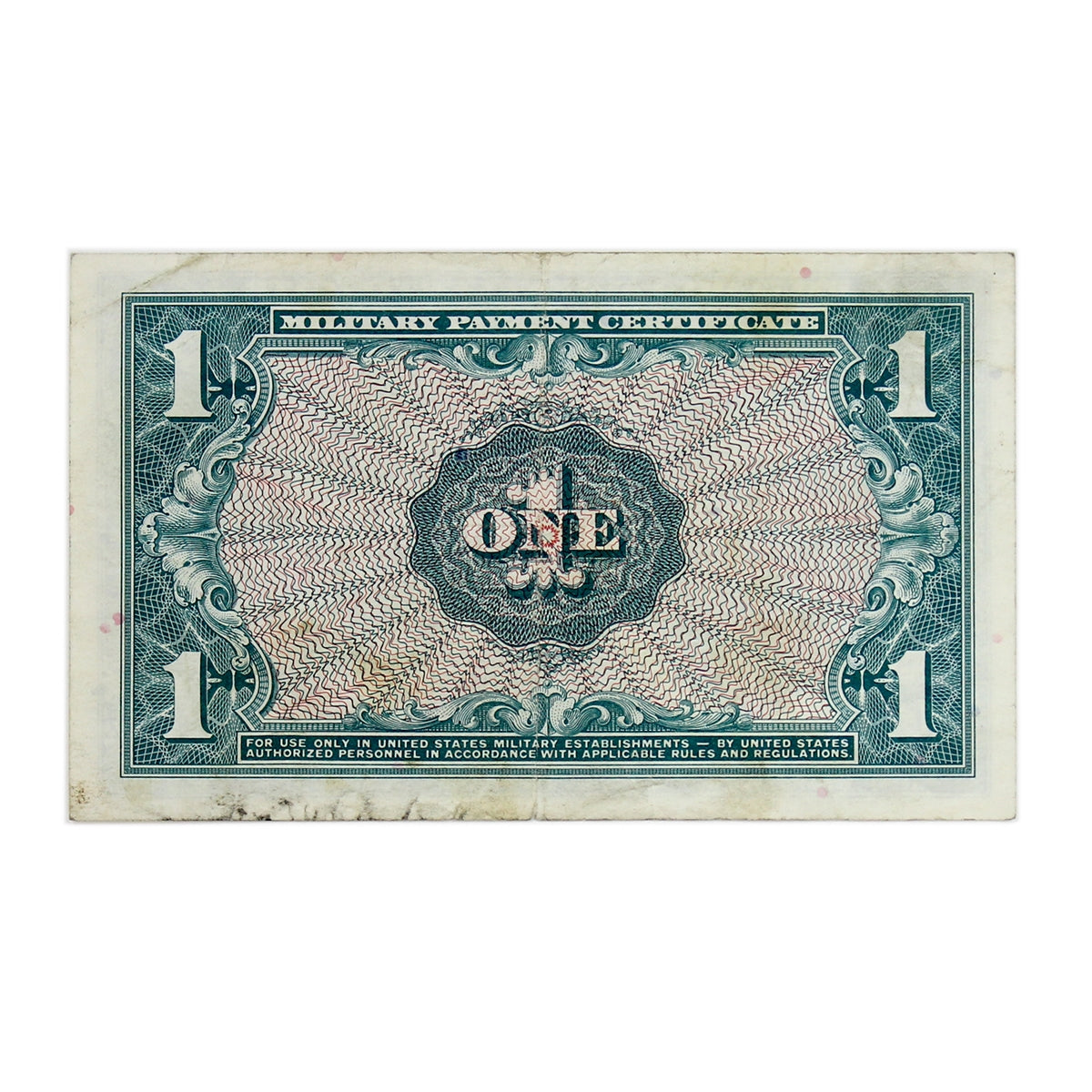 USA 1964 $1 Military Payment Certificate, Pick #M54, Series 611, VF-EF