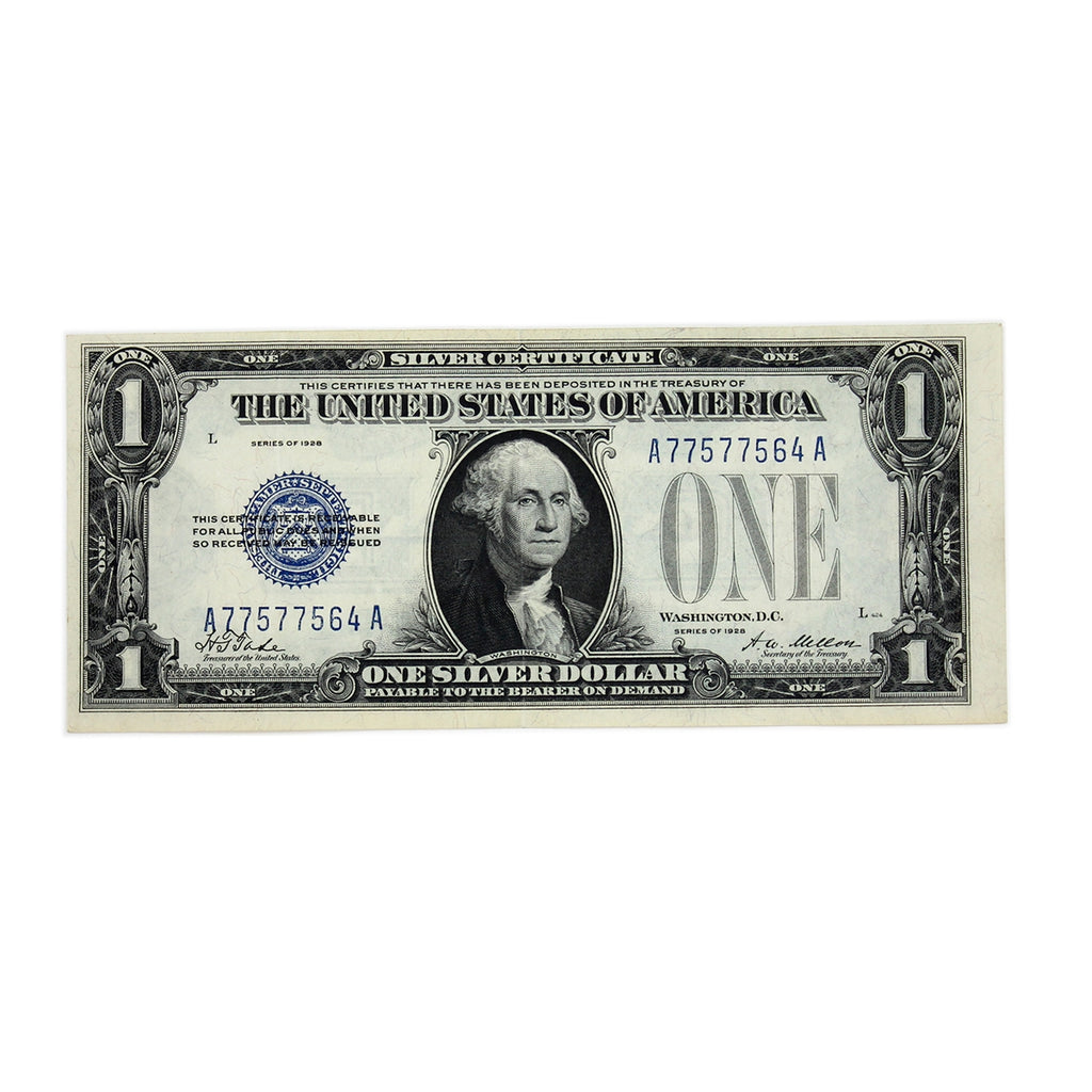 USA 1928 $1 Note, FR #1600, Tate-Mellon, Silver Certificate, VF-EF