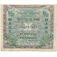 Germany 1944 1/2 Mark Note, With F, VF