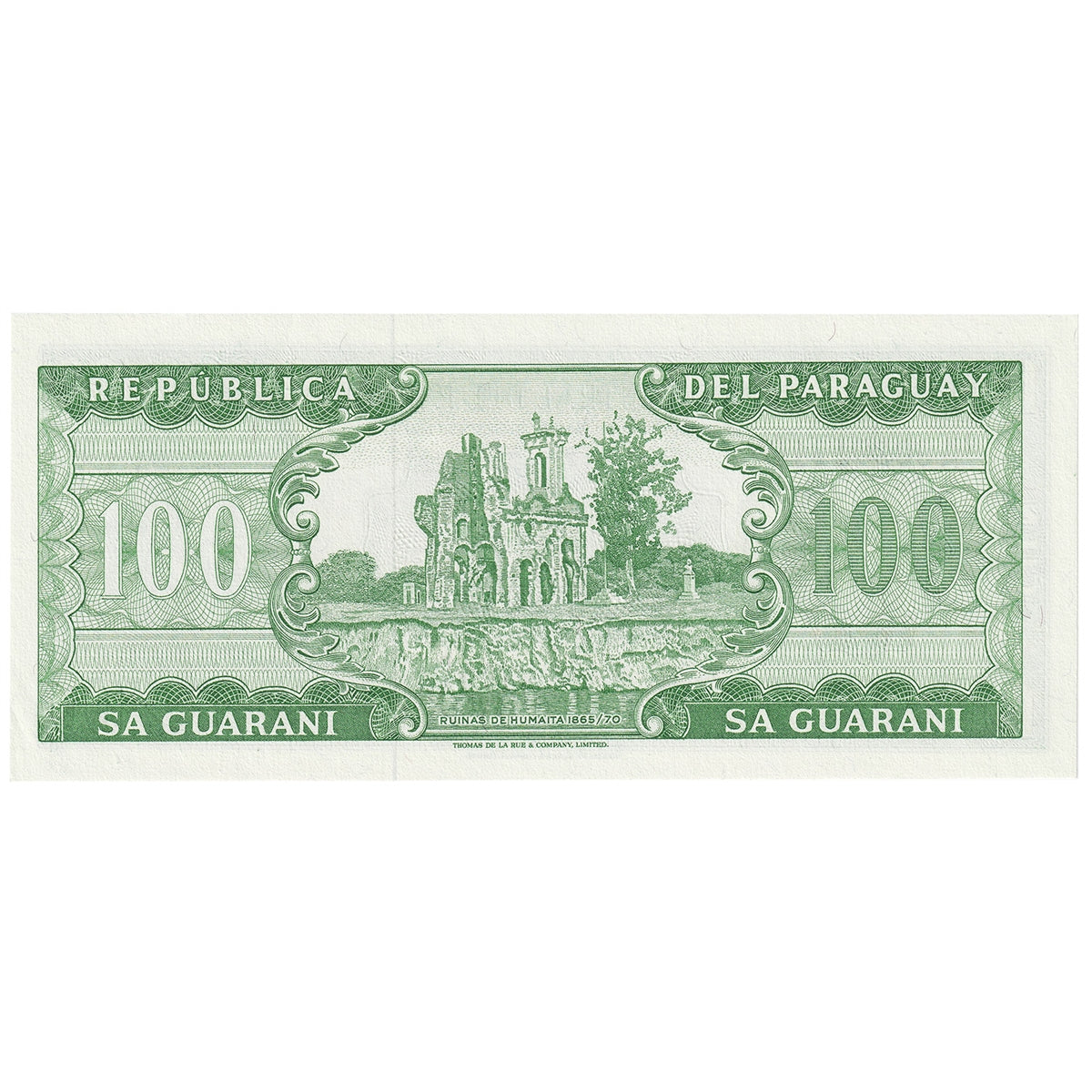 Paraguay L. 1952 100 Guaranies, Pick #199, UNC