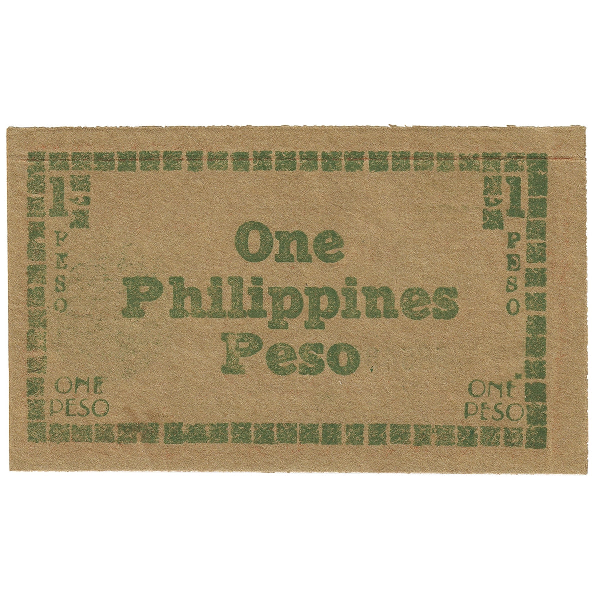 Philippines 1945 1 Peso Note, Pick #s681, Emergency Issue, UNC