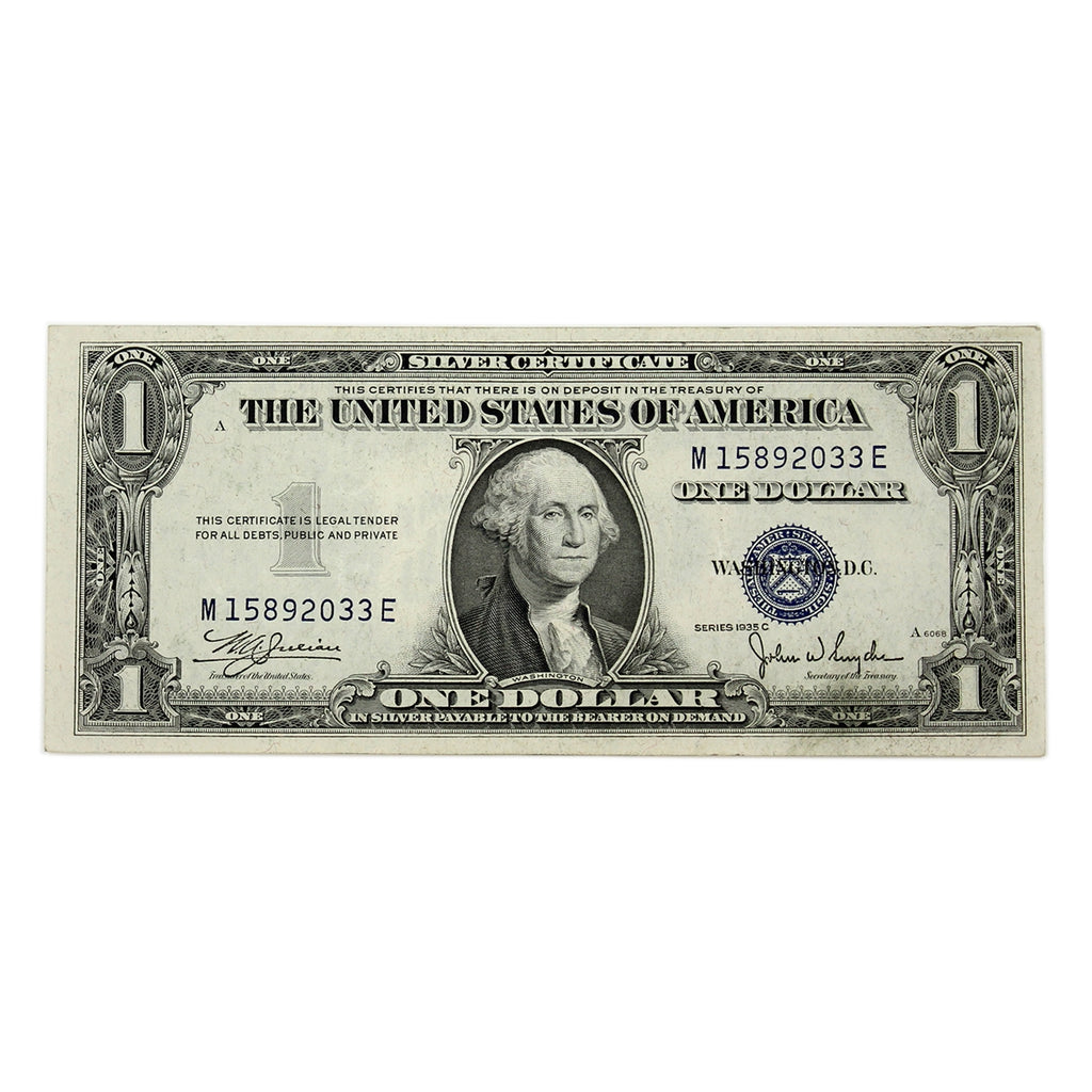 USA 1935C $1 Note, FR #1612, Julian-Snyder, Silver Certificate, EF