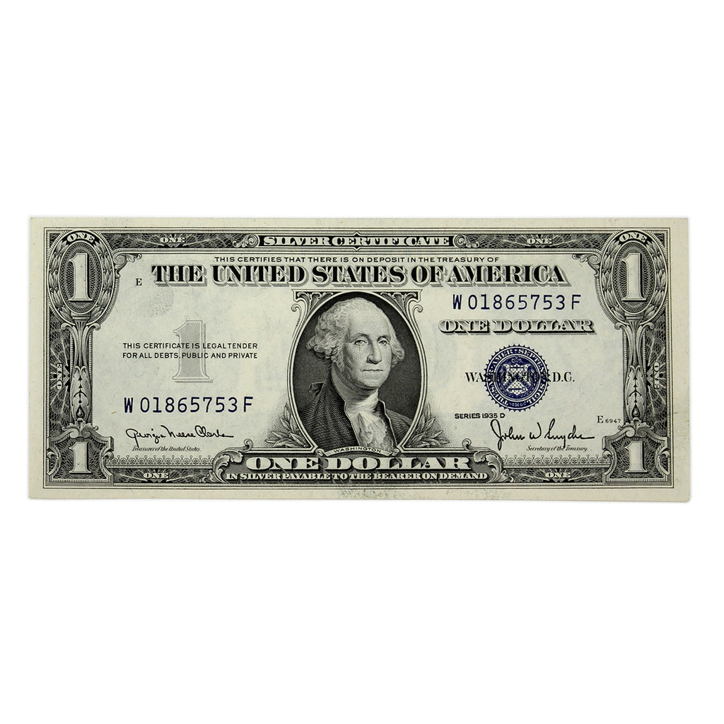 USA 1935D $1 Note, FR #1613, Clark-Snyder, Silver Certificate, EF