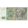Germany 1980 20 Deutsche Mark Note, Pick #31d, VF