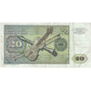 Germany 1980 20 Deutsche Mark Note, Pick #31d, VF