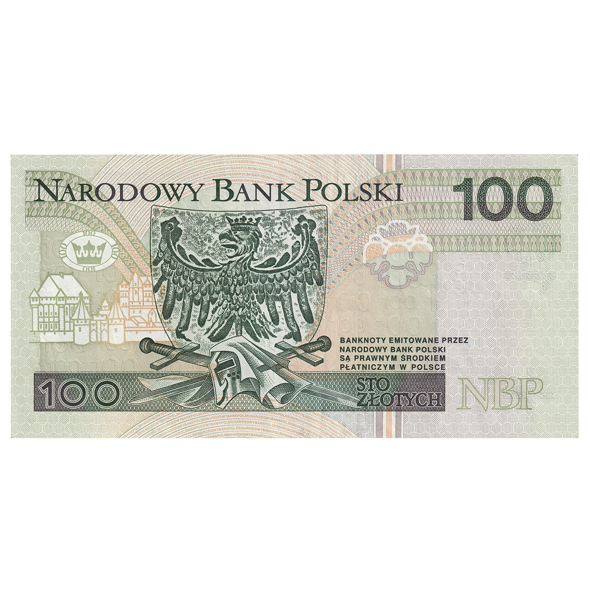 Poland 2012 100 Zlotych Note, Pick #186, UNC