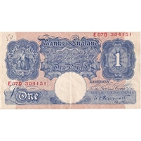 Great Britain 1940 1 Pound Note, BE47j, EF